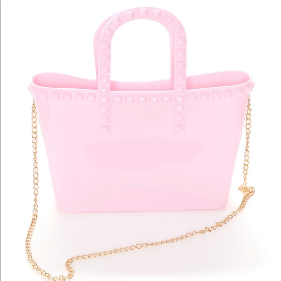 Cute Pink Tote bag with gold strap - Picture 2 of 4